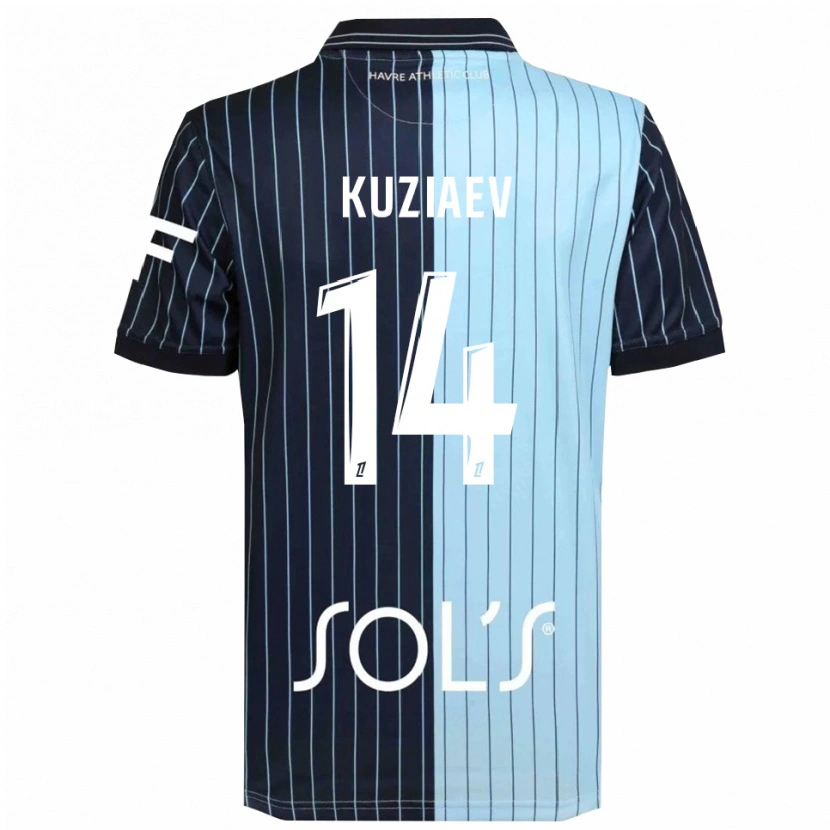 Danxen Dames Daler Kuzyaev #14 Marineblauw Hemelsblauw Thuisshirt Thuistenue 2025/26 T-Shirt