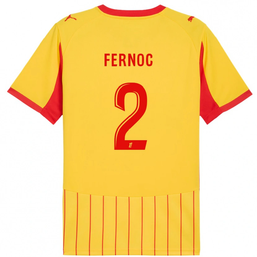 Danxen Dames Djulian Fernoc #2 Geel Rood Thuisshirt Thuistenue 2025/26 T-Shirt