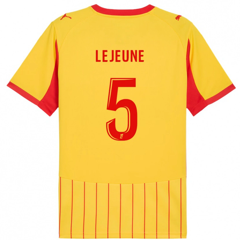 Danxen Dames Romane Lejeune #5 Geel Rood Thuisshirt Thuistenue 2025/26 T-Shirt