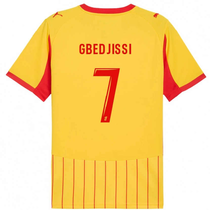 Danxen Dames Aude Gbedjissi #7 Geel Rood Thuisshirt Thuistenue 2025/26 T-Shirt