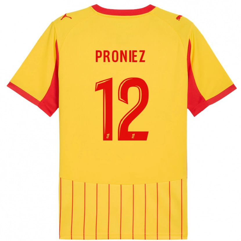 Danxen Dames Fany Proniez #12 Geel Rood Thuisshirt Thuistenue 2025/26 T-Shirt