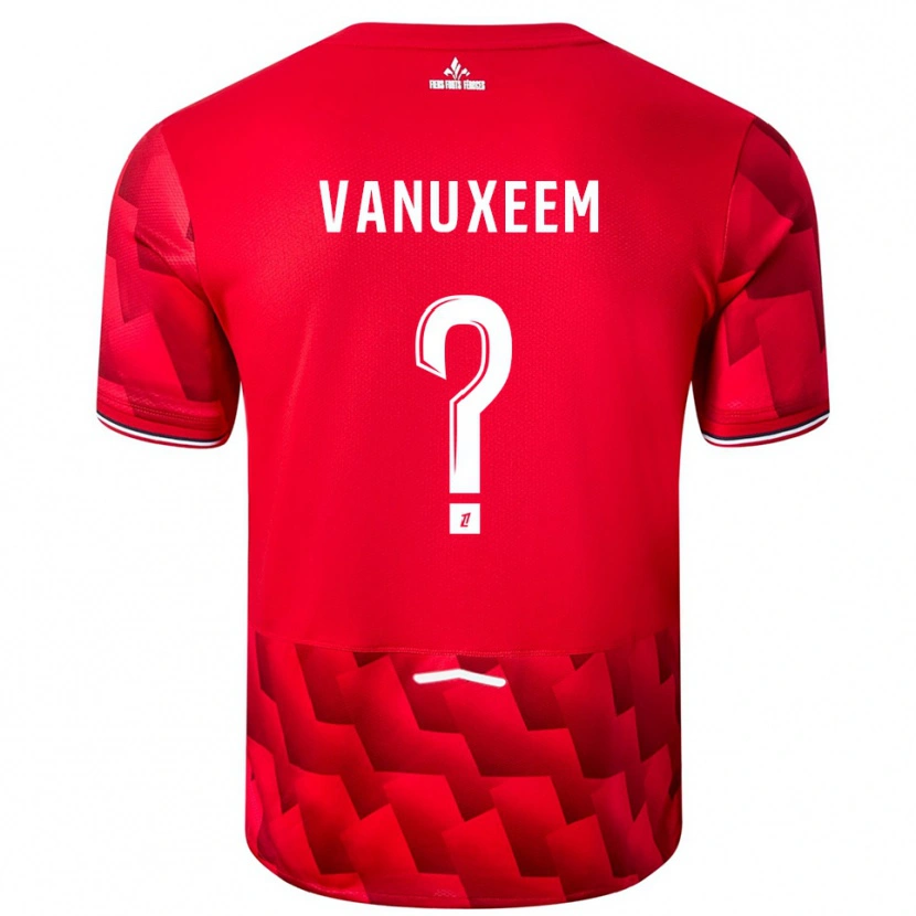 Danxen Dames Joséphine Vanuxeem #0 Rood Wit Thuisshirt Thuistenue 2025/26 T-Shirt