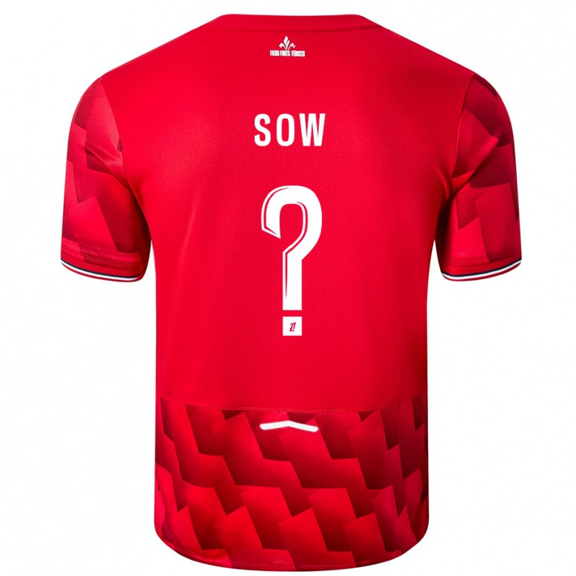 Danxen Dames Mouhamadou Sow #0 Rood Wit Thuisshirt Thuistenue 2025/26 T-Shirt