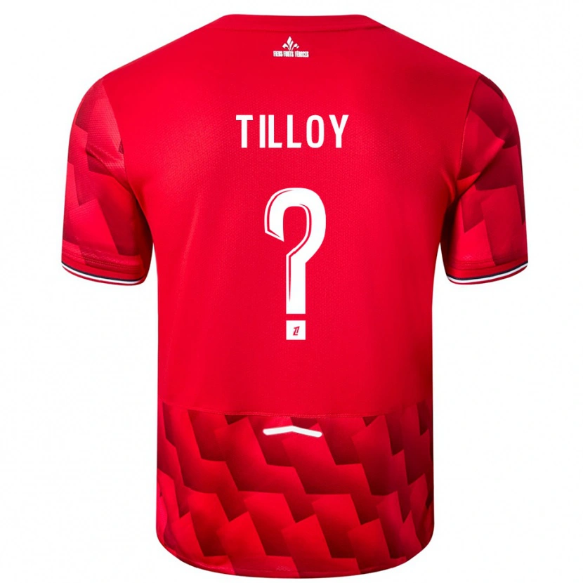 Danxen Dames Paul Tilloy #0 Rood Wit Thuisshirt Thuistenue 2025/26 T-Shirt