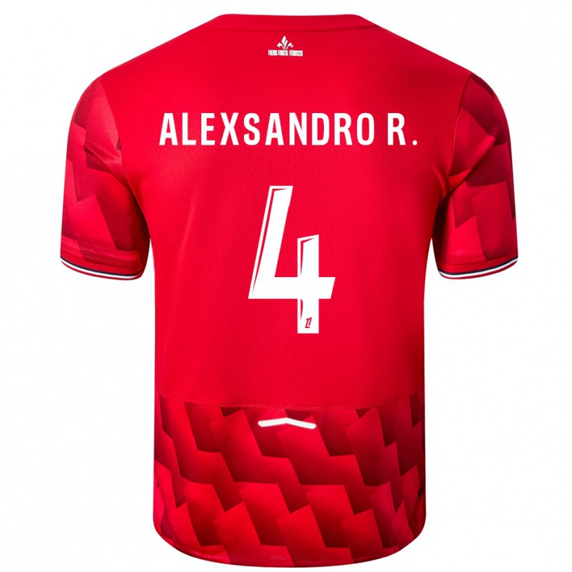 Danxen Dames Alexsandro #4 Rood Wit Thuisshirt Thuistenue 2025/26 T-Shirt