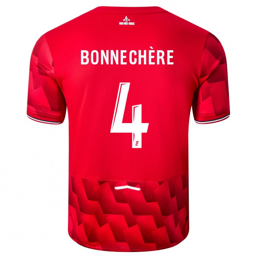 Danxen Dames Victor Bonnechère #4 Rood Wit Thuisshirt Thuistenue 2025/26 T-Shirt