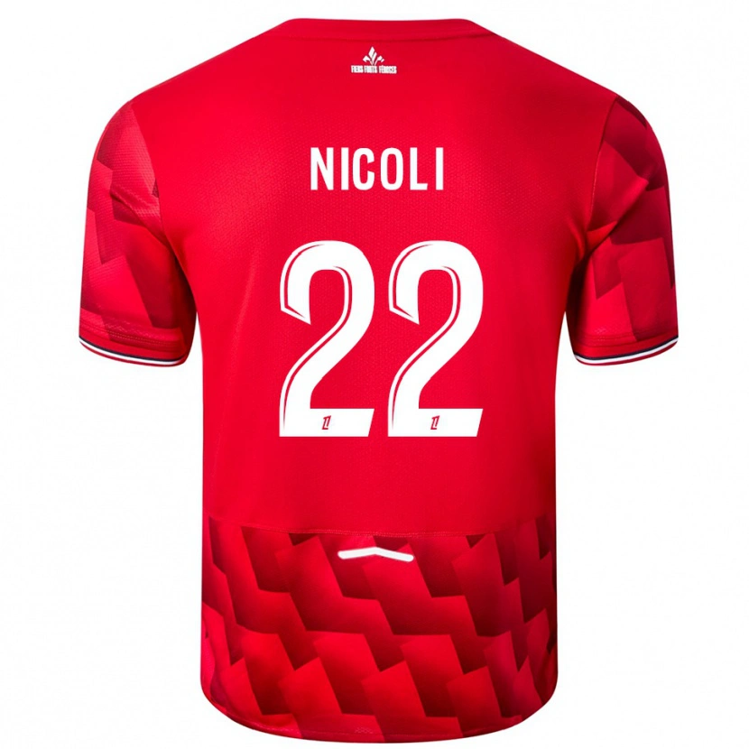 Danxen Dames Morgane Nicoli #22 Rood Wit Thuisshirt Thuistenue 2025/26 T-Shirt