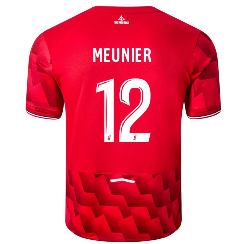 Danxen Dames Thomas Meunier #12 Rood Wit Thuisshirt Thuistenue 2025/26 T-Shirt