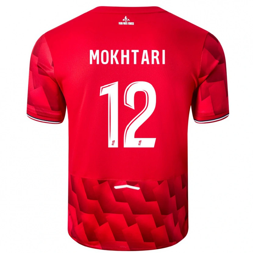 Danxen Dames Brahim Mokhtari #12 Rood Wit Thuisshirt Thuistenue 2025/26 T-Shirt