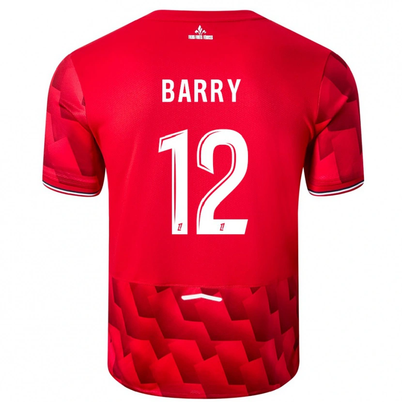 Danxen Dames Léo Barry #12 Rood Wit Thuisshirt Thuistenue 2025/26 T-Shirt