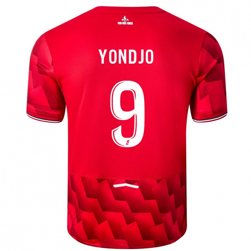 Danxen Dames Angel Yondjo #9 Rood Wit Thuisshirt Thuistenue 2025/26 T-Shirt