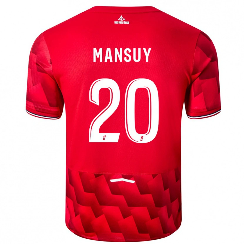 Danxen Dames Heloise Mansuy #20 Rood Wit Thuisshirt Thuistenue 2025/26 T-Shirt