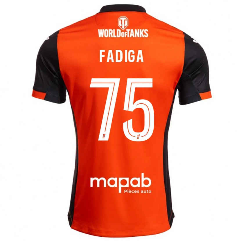 Danxen Dames Bandiougou Fadiga #75 Zwart Oranje Thuisshirt Thuistenue 2025/26 T-Shirt