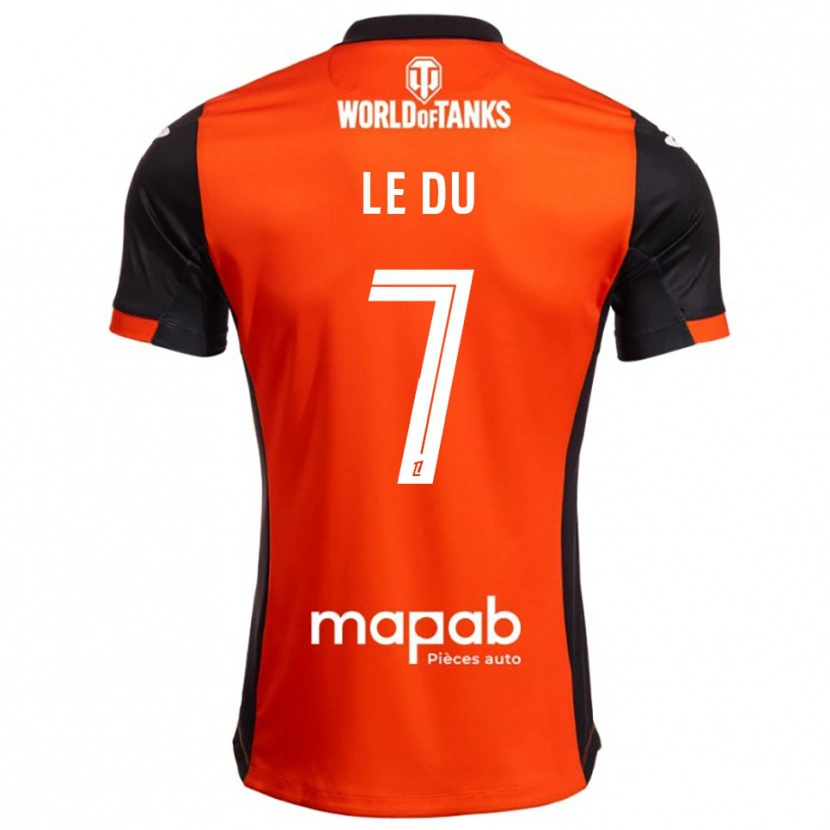 Danxen Dames Océane Le Du #7 Zwart Oranje Thuisshirt Thuistenue 2025/26 T-Shirt