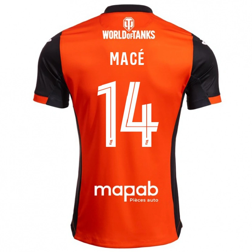 Danxen Dames Marine Macé #14 Zwart Oranje Thuisshirt Thuistenue 2025/26 T-Shirt
