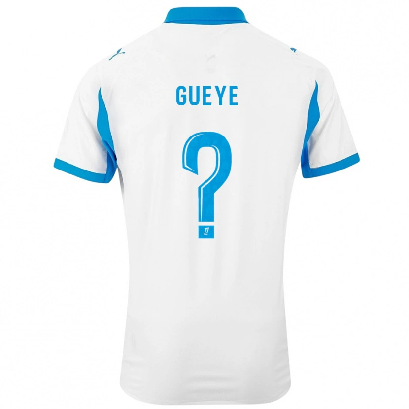 Danxen Dames Daouda Gueye #0 Wit Hemelsblauw Thuisshirt Thuistenue 2025/26 T-Shirt