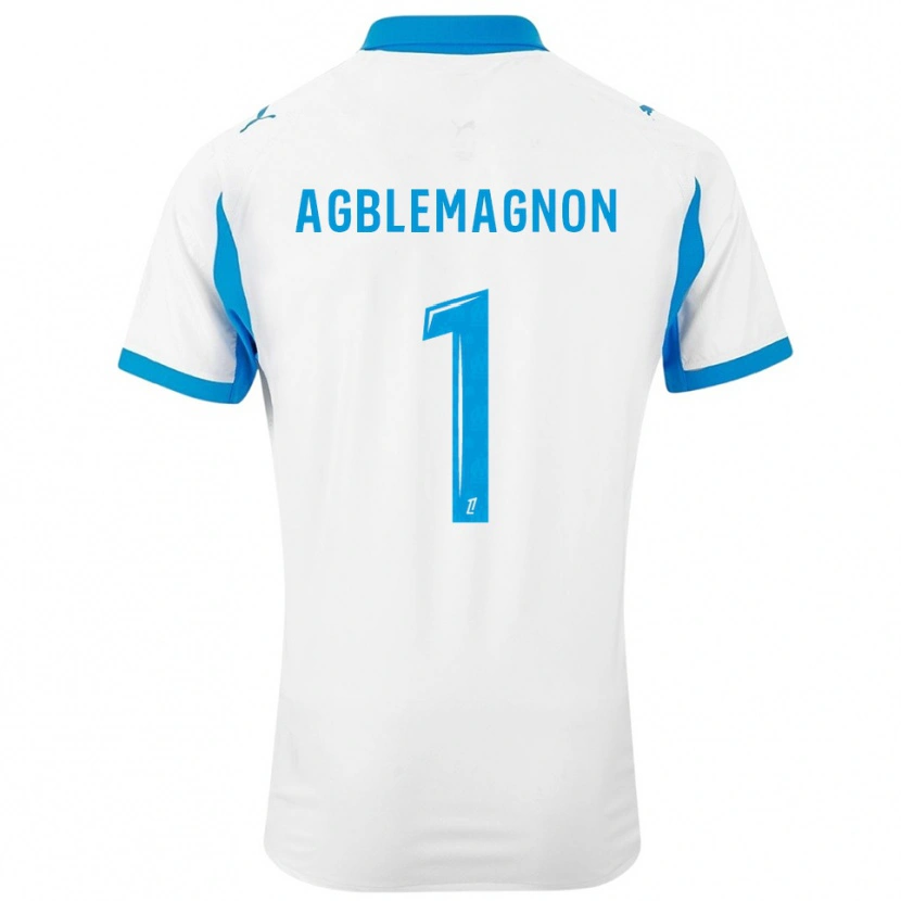Danxen Dames Jordan Agblemagnon #1 Wit Hemelsblauw Thuisshirt Thuistenue 2025/26 T-Shirt
