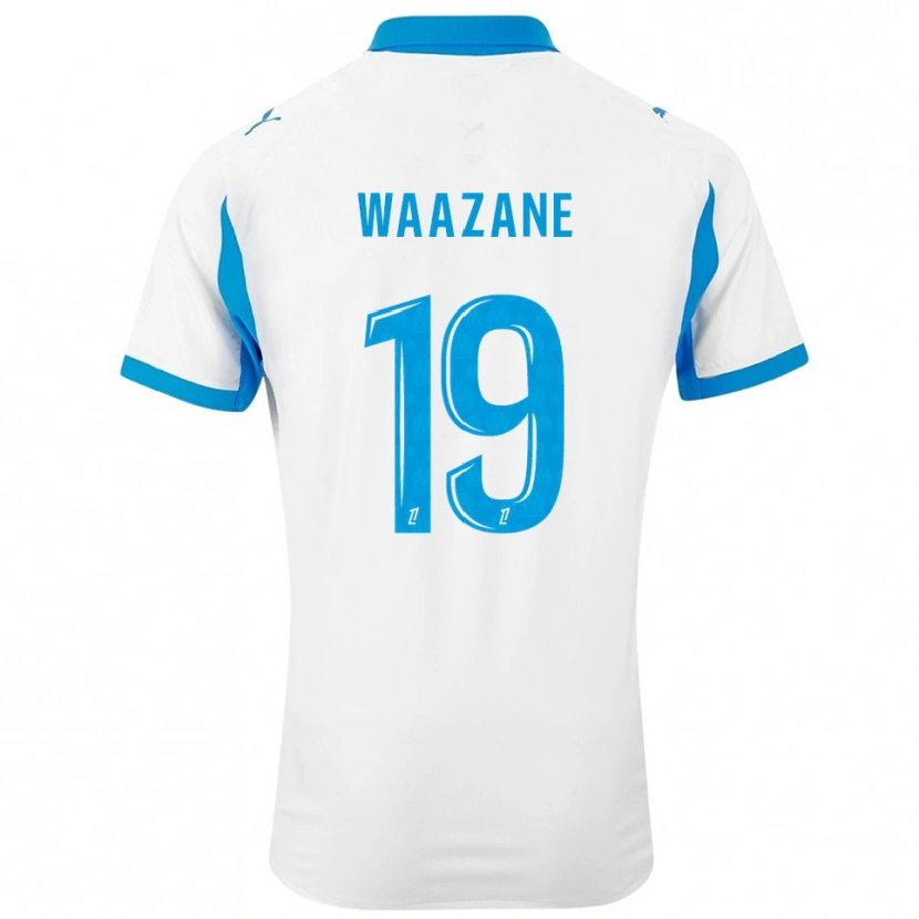 Danxen Dames Jassim Waazane #19 Wit Hemelsblauw Thuisshirt Thuistenue 2025/26 T-Shirt