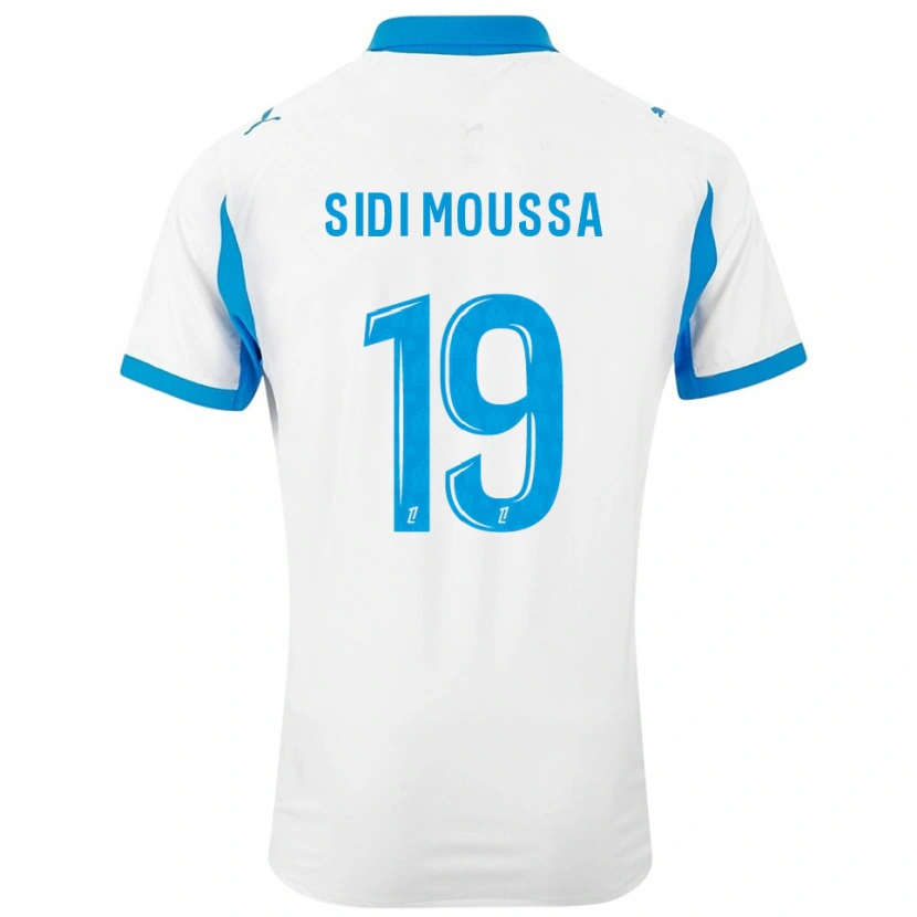 Danxen Dames Salima Sidi Moussa #19 Wit Hemelsblauw Thuisshirt Thuistenue 2025/26 T-Shirt