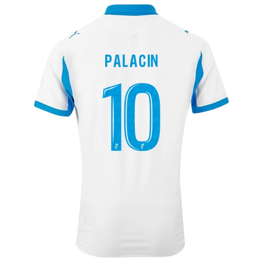 Danxen Dames Sara Palacin #10 Wit Hemelsblauw Thuisshirt Thuistenue 2025/26 T-Shirt