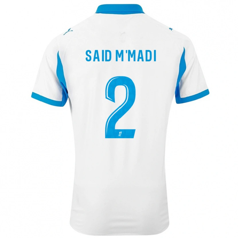 Danxen Dames Yakine Said M'madi #2 Wit Hemelsblauw Thuisshirt Thuistenue 2025/26 T-Shirt
