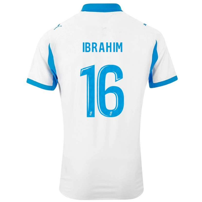 Danxen Dames Ayman Ibrahim #16 Wit Hemelsblauw Thuisshirt Thuistenue 2025/26 T-Shirt