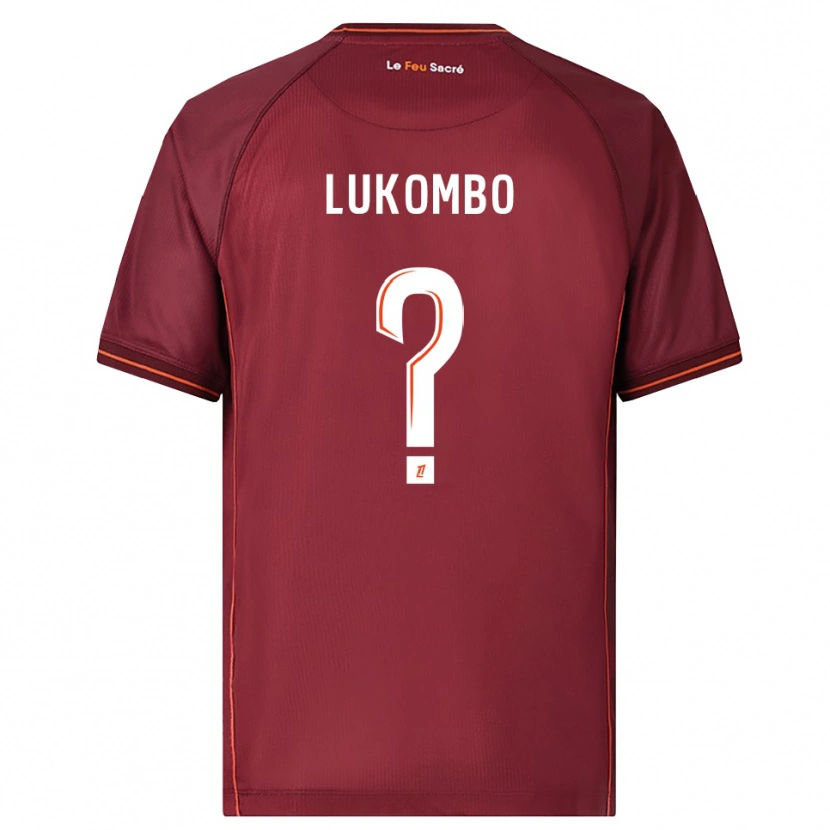 Danxen Dames Joseph Lukombo #0 Bordeaux Wit Thuisshirt Thuistenue 2025/26 T-Shirt
