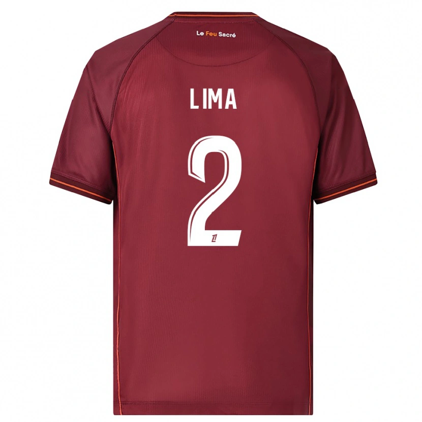 Danxen Dames Edson Lima #2 Bordeaux Wit Thuisshirt Thuistenue 2025/26 T-Shirt