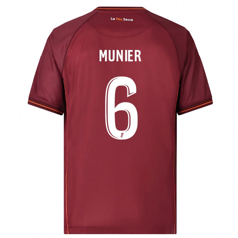 Danxen Dames Léa Munier #6 Bordeaux Wit Thuisshirt Thuistenue 2025/26 T-Shirt