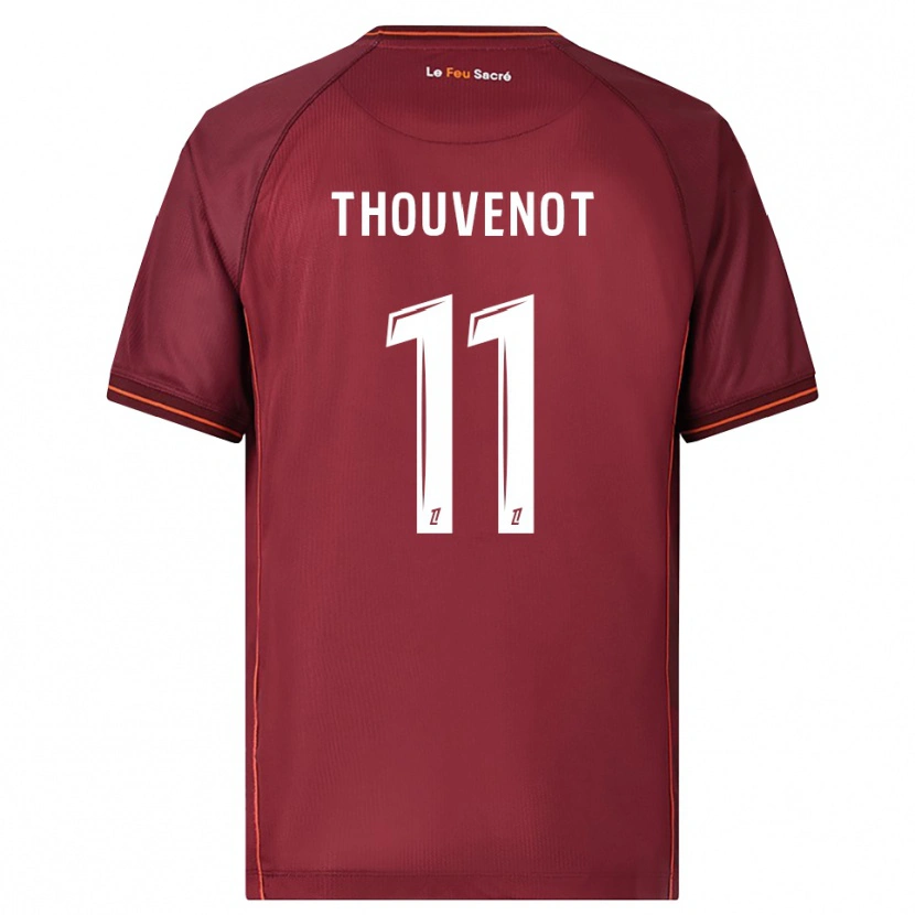 Danxen Dames Jules Thouvenot #11 Bordeaux Wit Thuisshirt Thuistenue 2025/26 T-Shirt