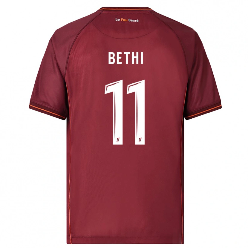 Danxen Dames Mélissa Bethi #11 Bordeaux Wit Thuisshirt Thuistenue 2025/26 T-Shirt