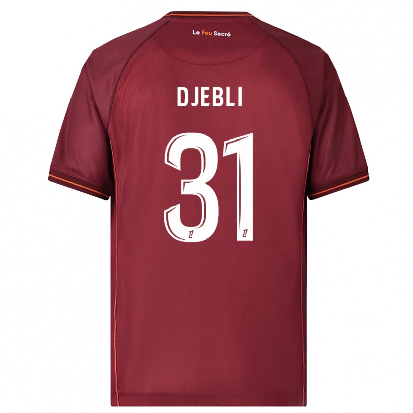 Danxen Dames Assia Djebli #31 Bordeaux Wit Thuisshirt Thuistenue 2025/26 T-Shirt