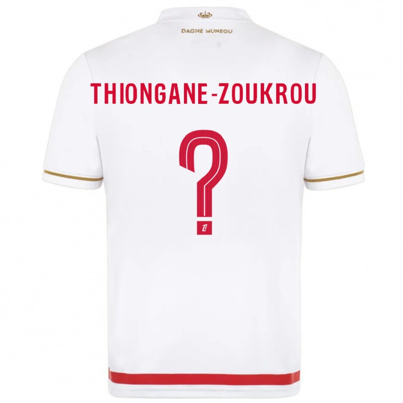 Danxen Dames Ackah-Tidiane Thiongane-Zoukrou #0 Rood Wit Thuisshirt Thuistenue 2025/26 T-Shirt