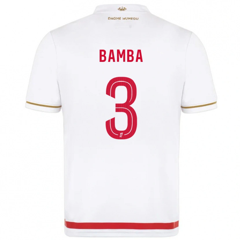 Danxen Dames Ismaïl Bamba #3 Rood Wit Thuisshirt Thuistenue 2025/26 T-Shirt