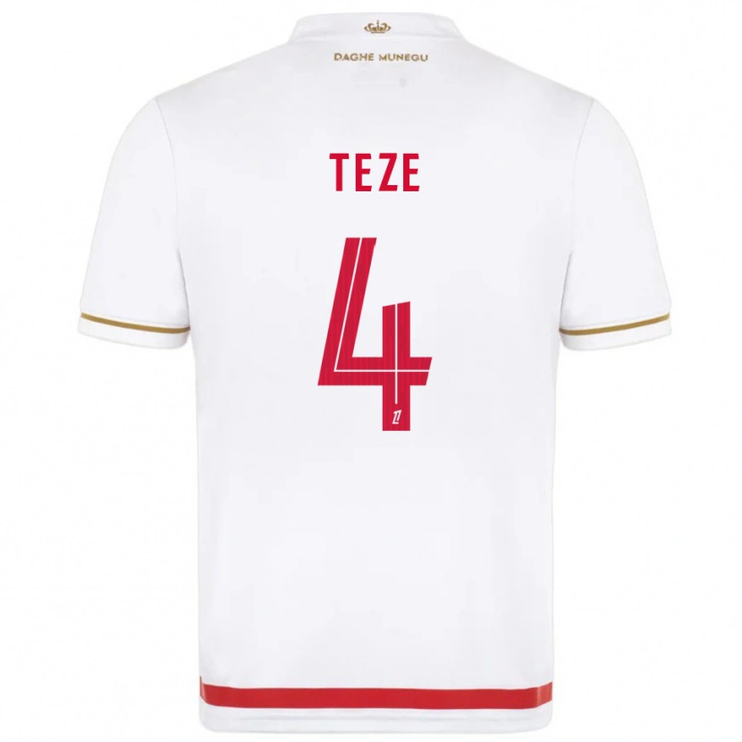Danxen Dames Jordan Teze #4 Rood Wit Thuisshirt Thuistenue 2025/26 T-Shirt