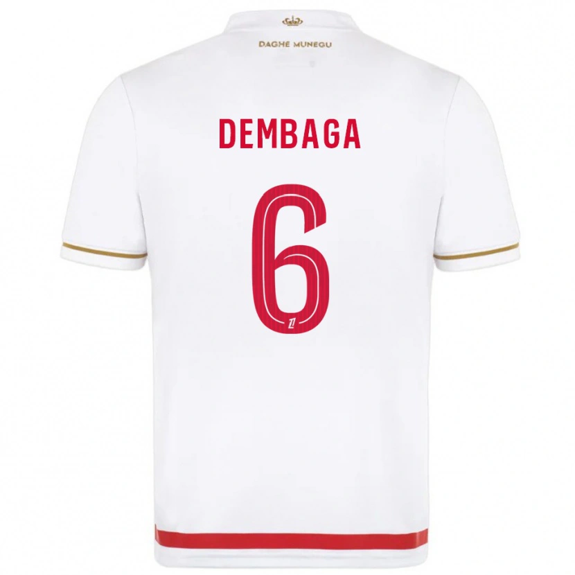 Danxen Dames Boubakar Dembaga #6 Rood Wit Thuisshirt Thuistenue 2025/26 T-Shirt