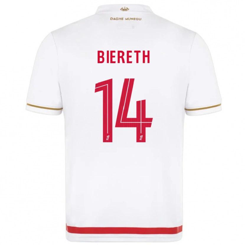 Danxen Dames Mika Biereth #14 Rood Wit Thuisshirt Thuistenue 2025/26 T-Shirt