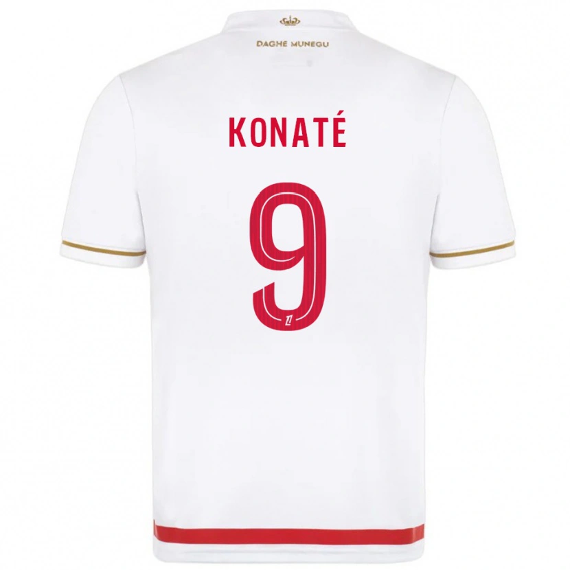 Danxen Dames Oumar Konaté #9 Rood Wit Thuisshirt Thuistenue 2025/26 T-Shirt