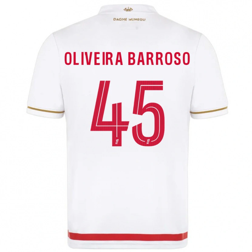Danxen Dames Mickael Oliveira Barroso #45 Rood Wit Thuisshirt Thuistenue 2025/26 T-Shirt