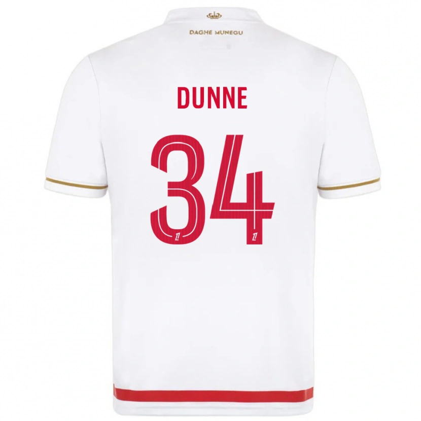 Danxen Dames David Dunne #34 Rood Wit Thuisshirt Thuistenue 2025/26 T-Shirt