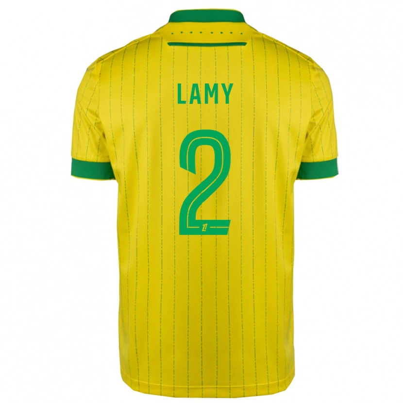 Danxen Dames Hugo Lamy #2 Geel Groen Thuisshirt Thuistenue 2025/26 T-Shirt