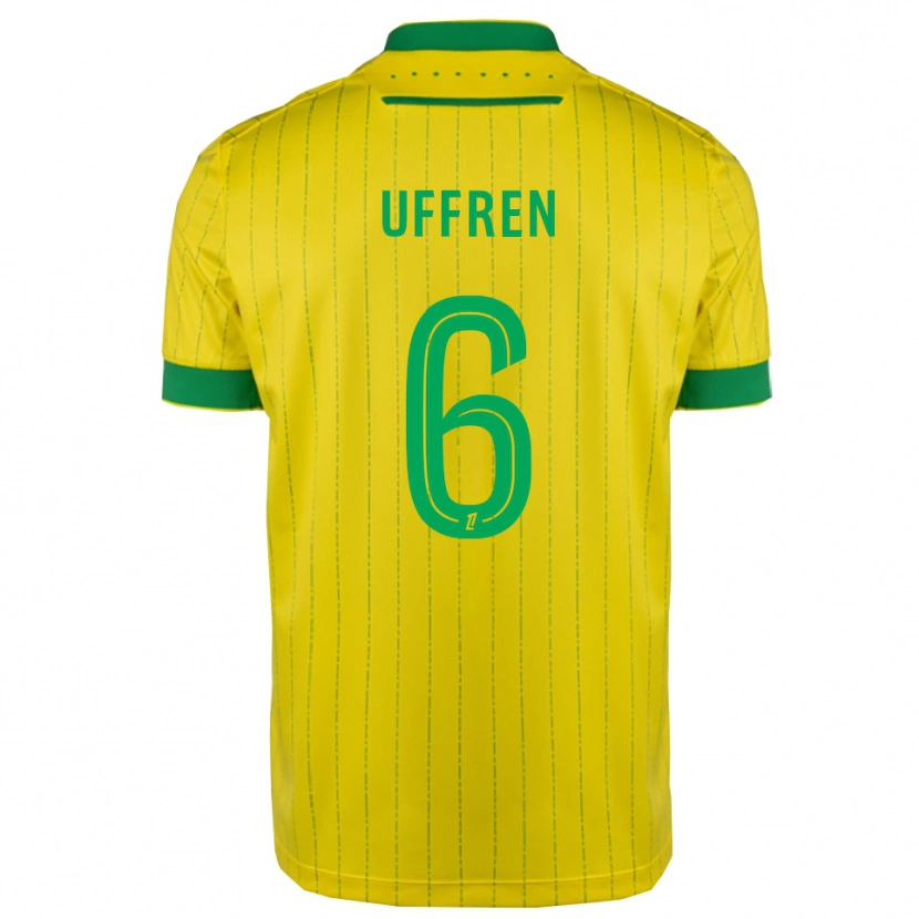 Danxen Dames Manon Uffren #6 Geel Groen Thuisshirt Thuistenue 2025/26 T-Shirt