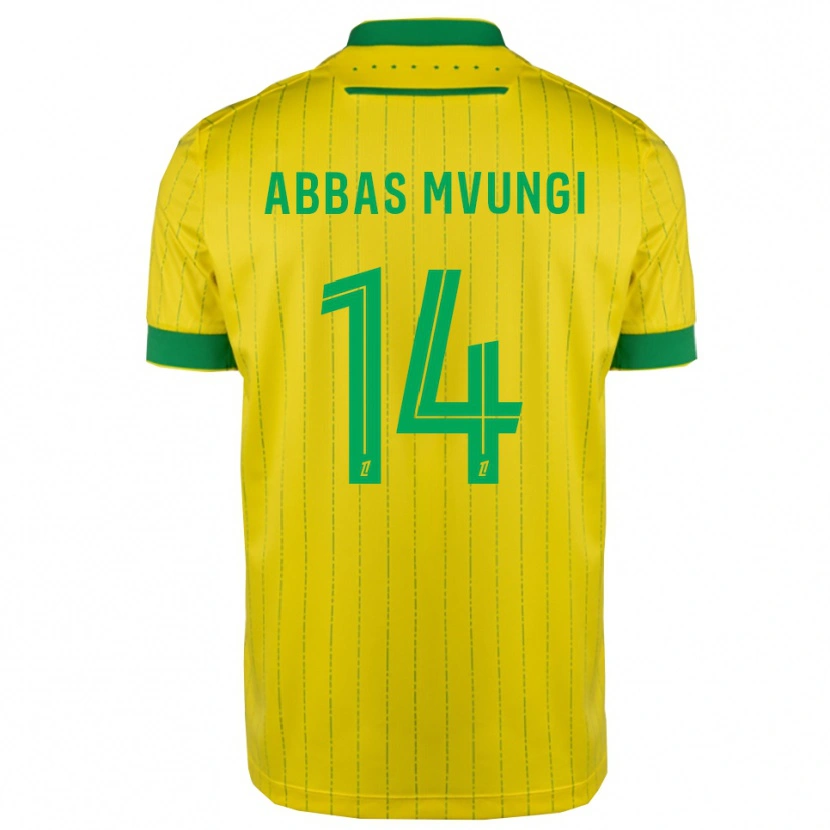 Danxen Dames Omar Abbas Mvungi #14 Geel Groen Thuisshirt Thuistenue 2025/26 T-Shirt
