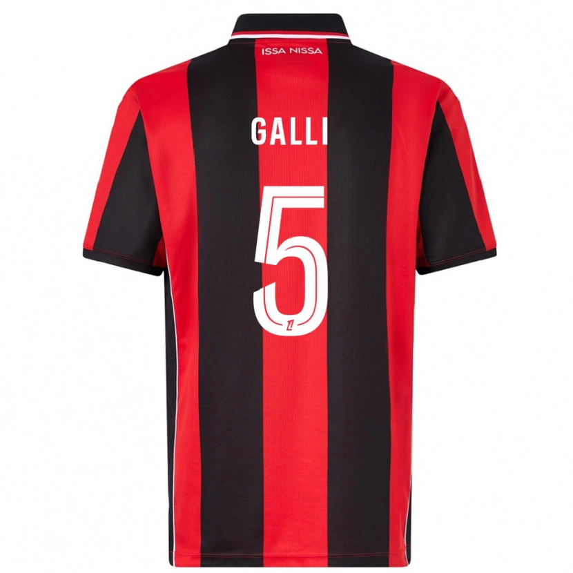 Danxen Dames Clara Galli #5 Rood Zwart Thuisshirt Thuistenue 2025/26 T-Shirt