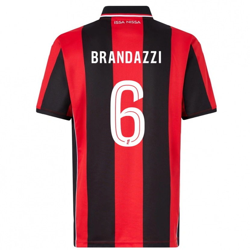 Danxen Dames Fiona Brandazzi #6 Rood Zwart Thuisshirt Thuistenue 2025/26 T-Shirt