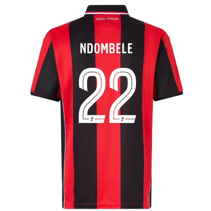 Danxen Dames Tanguy Ndombélé #22 Rood Zwart Thuisshirt Thuistenue 2025/26 T-Shirt