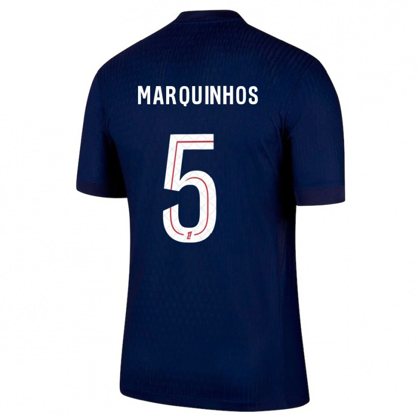 Danxen Dames Marquinhos #5 Marineblauw Rood Thuisshirt Thuistenue 2025/26 T-Shirt