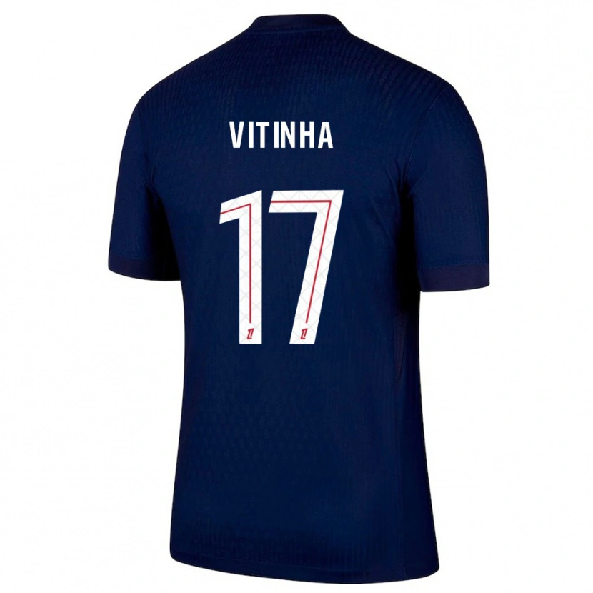 Danxen Dames Vitinha #17 Marineblauw Rood Thuisshirt Thuistenue 2025/26 T-Shirt