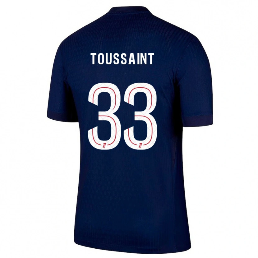 Danxen Dames Océane Toussaint #33 Marineblauw Rood Thuisshirt Thuistenue 2025/26 T-Shirt