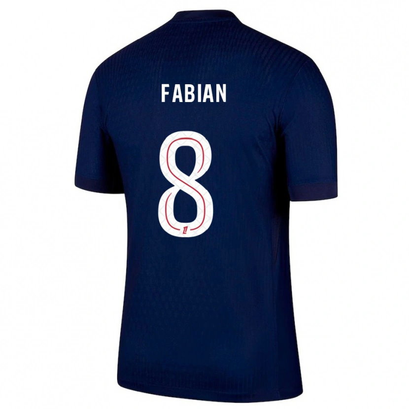 Danxen Dames Fabián Ruiz #8 Marineblauw Rood Thuisshirt Thuistenue 2025/26 T-Shirt